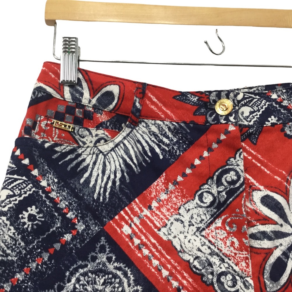 St. John Sport High-Rise Patchwork Pattern Pants - image 3